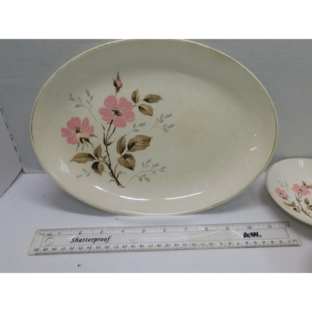 Vintage USA Platter Small Plate and 2 Bowls Floral